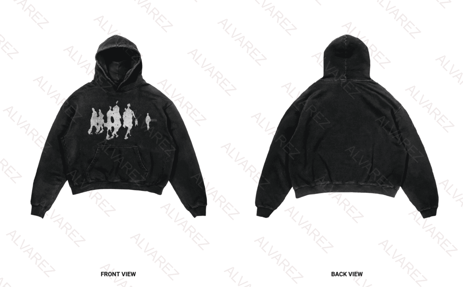 Alvarez hoodie front and back mockup