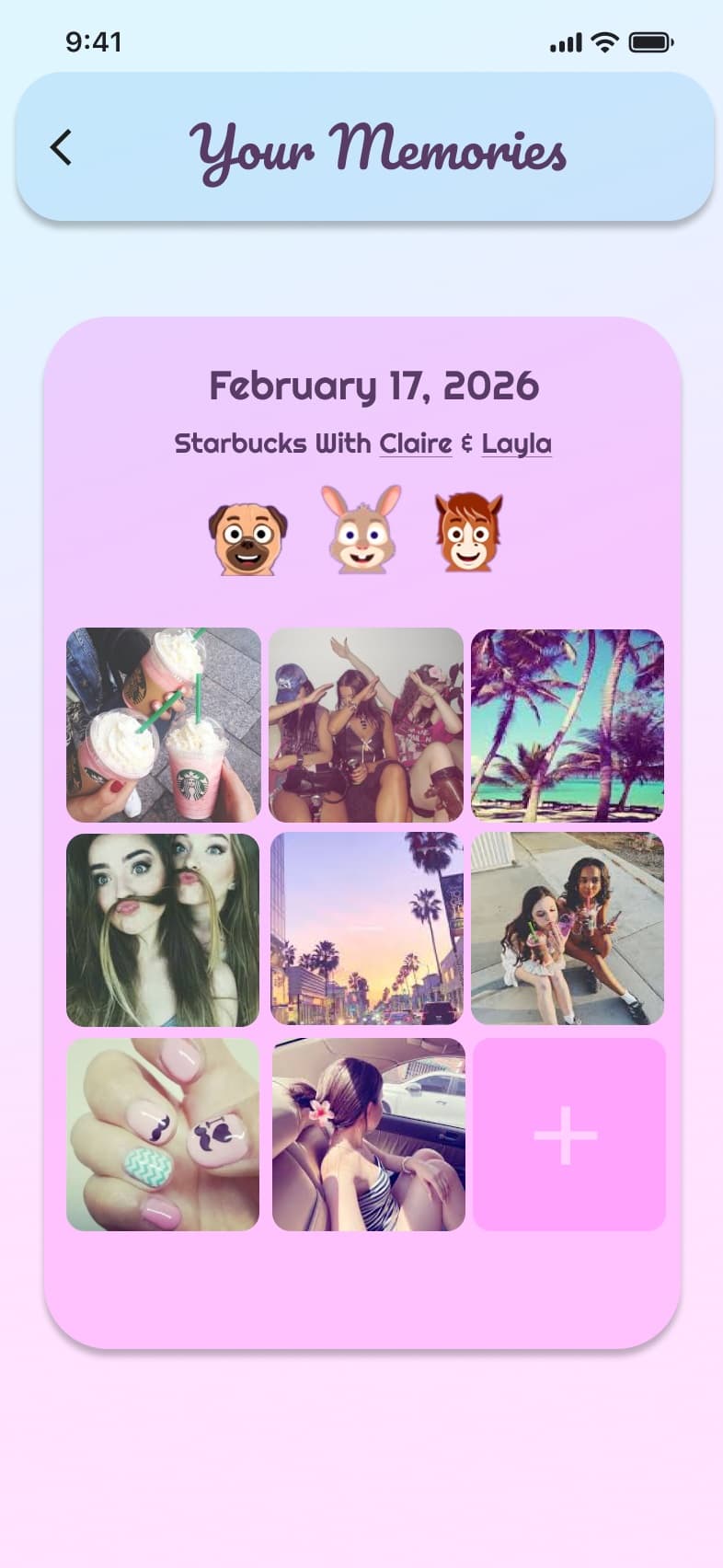 Your Memories: a hangout recap with photos, Starbucks with Claire and Layla
